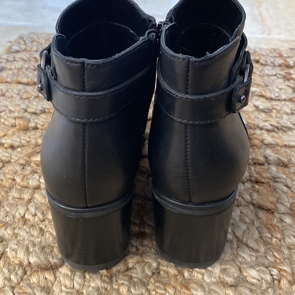 Naturalizer Lydia Leather Ankle Boots Womens 8W shootie shoe black Zip Western - Picture 5 of 10